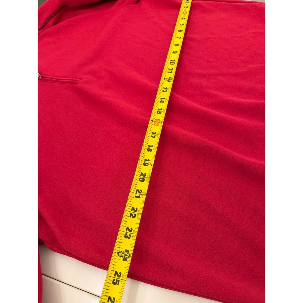 Pebble Beach Performance Mens XL Red Quarter Zip Pullover Sweater Long Sleeve